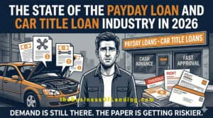 Subprime lending operator reviewing payday loan and car title loan performance in 2026.